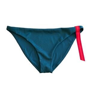 Left on Friday Women’s Dip Bikini Bottoms in Deep End (Teal) Size XL